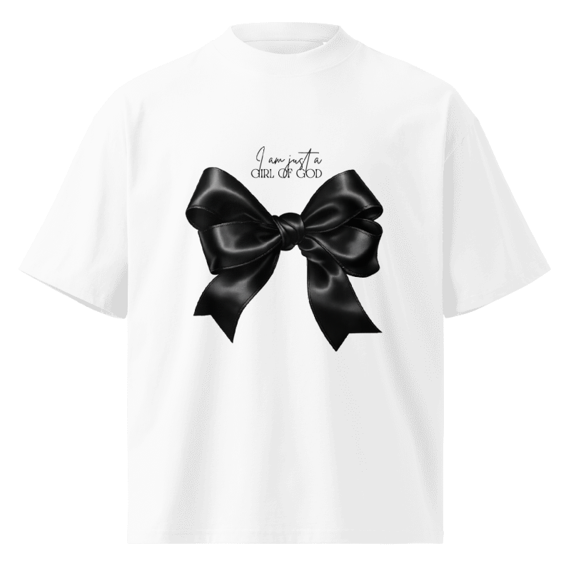 CAMISETA OVERSIZED "IM JUST GIRL OF GOD" BRANCA